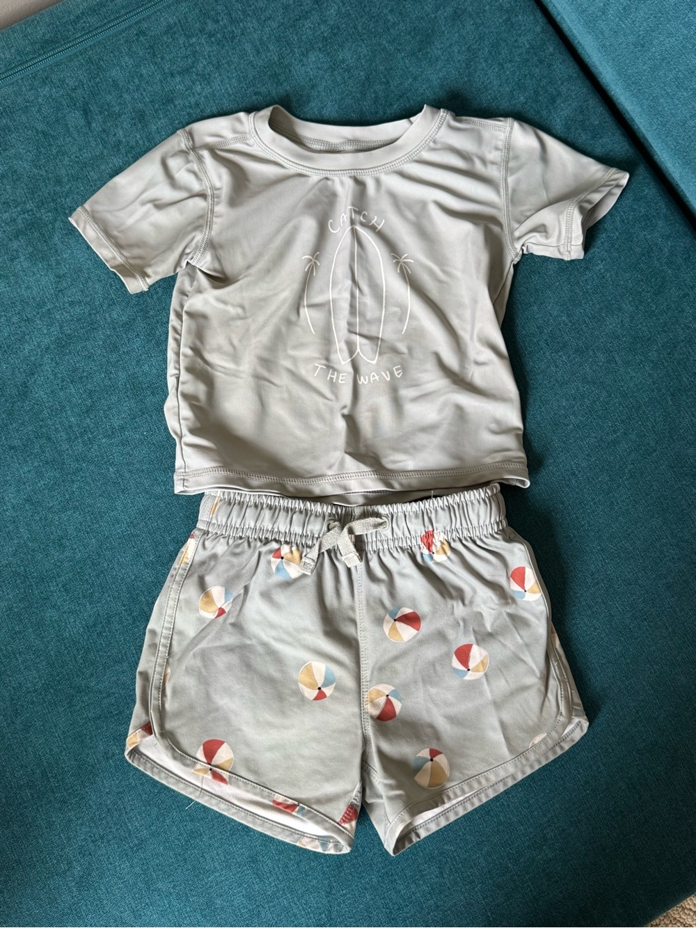 Rylee + Cru swim shirt and swim trunks